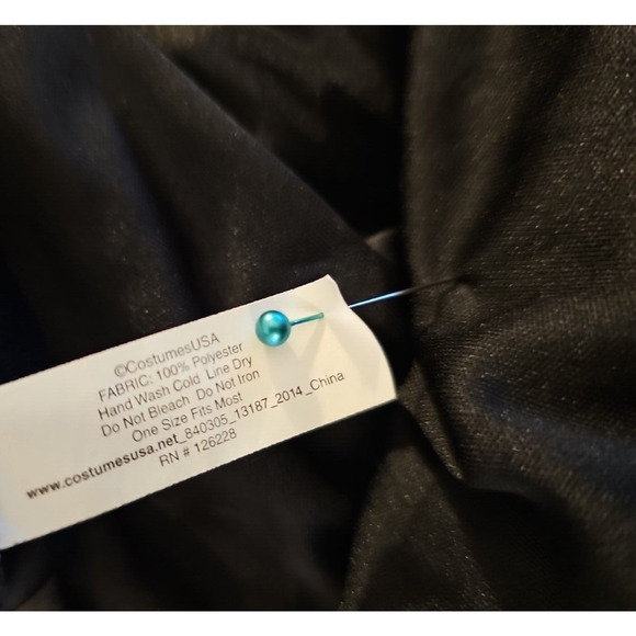 Unisex Black Long Cloak Hooded Robe Knight Medieval Halloween Cosplay Costume‎ - Picture 6 of 7